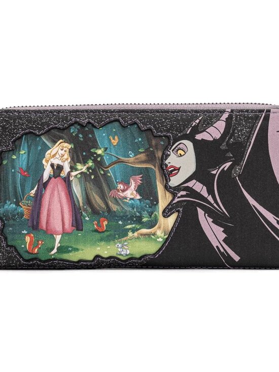 Loungefly Handbags - Loungefly Disney Sleeping Beauty Scene Wallet Aurora Maleficent Zip Around New